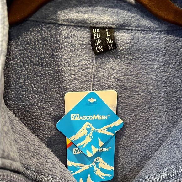 Magcomsen Light Blue Fleece Jacket Size large - Picture 2 of 7